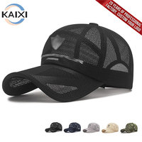 Gorras de béisbol transpirables de malla completa hueca para hombre, de secado rápido, para verano, protección solar, pesca al aire libre, gorra de red informal, al por mayor