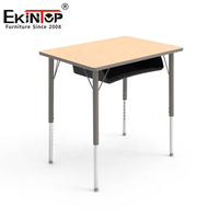 Ekintop 2024 Nouveau design Mobilier scolaire Bureau d'étude et chaise d'étudiant Bureau et chaise simples réglables en hauteur