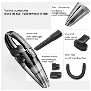 迷你便携式无线汽车真空吸尘器ABS材料电源干湿两用汽车清洁工具 - Product Image 5