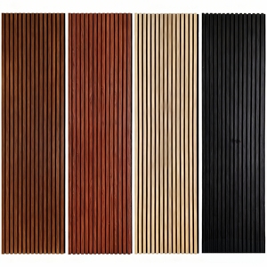 Musterdesign MDF Polyesterfaser Holzlatten Schallabsorbierende Geräuschunterdrückung Texturierte Oberfläche für Heimstudio Auditorium - Product Image 1