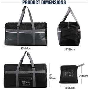 Sac de sport pliable léger de conception industrielle avec compartiments pour l'entraînement et les activités de gym, prêt pour les voyages, en polyester, style décontracté - Product Image 2