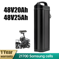 Batterie de vélo électrique en gros 48V 15Ah 20Ah 25Ah 30Ah avec cellules lithium de qualité 21700 et chargeur