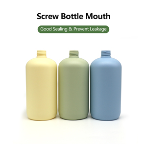 Tùy chỉnh Boston Vòng <span class=keywords><strong>HDPE</strong></span> 500ml chất lỏng xà phòng Nhựa bơm chai bao bì dầu gội Lotion chai - Product Image 2