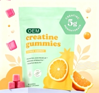 Complément de créatine en gommes OEM personnalisable, 36 unités, impression de marque flexible pour usines de compléments nutritionnels