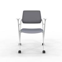 Chaise empilable commerciale en gros, chaise de bureau à dossier en maille respirante pour événements, salles de formation et grandes salles
