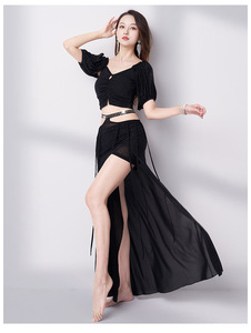 Nuevo y Elegante Conjunto <span class=keywords><strong>de</strong></span> Disfraces <span class=keywords><strong>de</strong></span> Danza del Vientre Egipcio Oriental con Falda Sexy <span class=keywords><strong>de</strong></span> Cintura Hueca para Espectáculos - Product Image 6