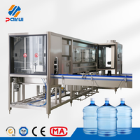 Machine de remplissage d'eau à grande vitesse 300 BPH pour barils de 5 gallons, ligne d'embouteillage pour usine d'eau potable