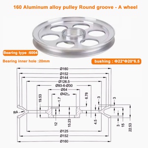 D160 <b>Storage</b> Wire Wheel/ Pulley With Bearing 6004 - Product Image 2