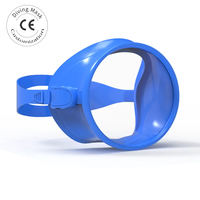 Masque de plongée en apnée le plus vendu avec silicone et verre trempé anti-buée pour la pêche sous-marine, la plongée en apnée et l'apnée