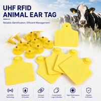 Etiquetas de Oreja para Animales UHF 860-960MHz, Material TPU, Identificación de Ganado Vacuno, Resistentes al Agua, Impresión Láser, Duraderas, Gestión de Ganado