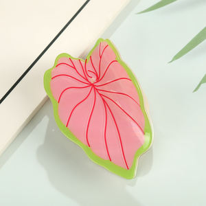 Pince à cheveux style forêt avec feuilles artificielles, design de niche, rétro et polyvalente, pince crabe pour chignon arrière de la tête - Product Image 5