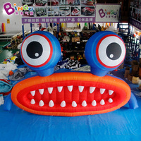 Ballons gonflables personnalisés en forme d'yeux effrayants, yeux géants lumineux LED pour décoration de fête d'Halloween en extérieur