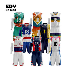 Uniforme de Baloncesto Sublimado Personalizado con Rayas, Jersey de Baloncesto Sublimado Reversible, Jersey de Baloncesto 100% Poliéster - Product Image 1