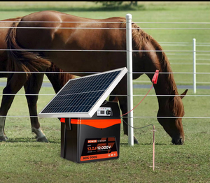 AC <span class=keywords><strong>230V</strong></span>/DC 12V Batterie Panneau Solaire Clôture Électrique LED Energizer Bovins Animaux Clôture Électrique Energizer Solaire - Product Image 2