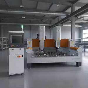 Nouvelle machine de découpe de pierre CNC PLC 3 axes JK-1530-2 avec roulement de moteur pour granit, <span class=keywords><strong>marbre</strong></span>, carrelage 5,5 kW 380 V Garantie 3 ans Facile à utiliser - Product Image 3