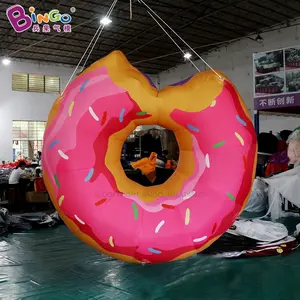 Maßge schneiderte 1,8 mH aufblasbare rosa Donut Modell puppe für Dekoration oder Veranstaltungen