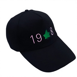 Gorra de Béisbol con Visera de la Hermandad Griega Alpha Pink Green 1908 IVY, Lista para Enviar, Color y Logotipo Personalizables, 100% Poliéster - Product Image 3