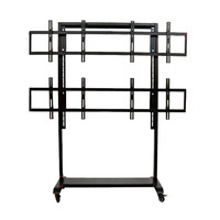 Soporte de pared para 4 televisores, empalme sin costuras, soporte de montaje en pared para TV móvil, soporte para TV de pantalla cuádruple 2x2 de 32-55 pulgadas