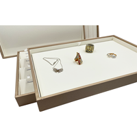 Bloc de présentation de bijoux en pierre PU personnalisé présentoir de bijoux ensemble de décoration de présentoir d'emballage de bijoux