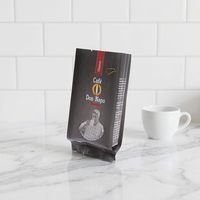 Sachet à soufflet latéral en plastique et aluminium YSH, film de laminage mat thermoscellable, pour emballage de café, destiné aux fournisseurs de grains de café
