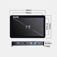 Monitor Layar Sentuh Kapasitif Touchwo 7 8 10.1 11.6 Inci 1024x600 10 Titik Sentuh VGA HDMI USB VESA Wall Mount Layar Industri