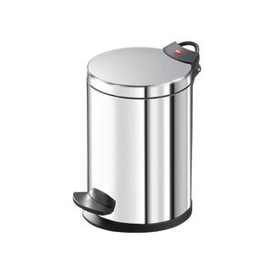 Hailo Pedal bin 4l St. Acero, galv. Contenedor interior H.280xdm180mm - Product Image 1