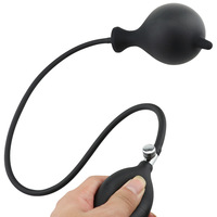 Silicone Grand Noir Gonflable Plug Anal Butt Plug Pénis Dilatateur Sex Toys pour Homme Femme Gay