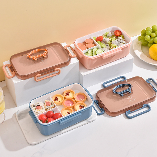 Customizable Double Layer Portable Lunch Box Microwave Safe and Sealed Leakproof Student Food Container for Teenagers