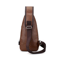 Sacs à bandoulière pour hommes Sac à dos tendance en cuir PU en polyester avec port USB Sac à bandoulière pour hommes Sacs de voyage pour hommes