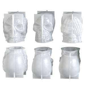 M54973 Les <span class=keywords><strong>oreilles</strong></span> n'écoutent pas vos yeux, ne regardent pas votre <span class=keywords><strong>bouche</strong></span>, ne disent pas crâne bougie bijoux bougie de gypse moule en silicone - Product Image 5