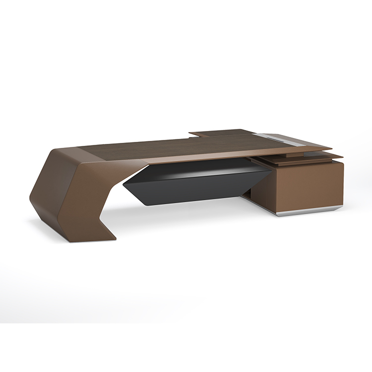 Commercial Leather Manager Table High End Boss Luxury Ceo L Shaped Executive Table Office Furniture Desk Modern