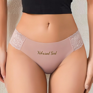 Dames Mid-Rise Kant Slipje Gebreide Alledaagse Groothandel Ondergoed Naadloze Mid-Rise Logo Op Taille - Product Image 1