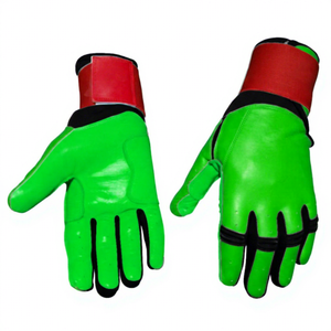 Gants de frappe en cuir vert, ambidextres, fermeture auto-agrippante, support de poignet durable, entraînement, unisexe, adultes - Product Image 1