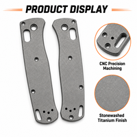 Plaquettes de couteau en titane personnalisées, directement de l'usine, avec grip texturé, pour remplacement sur couteaux pliants EDC
