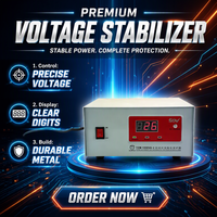 Régulateur de tension automatique monophasé TZM 2000VA avec contrôle par relais, stabilisateur de tension 220V AC avec affichage LED