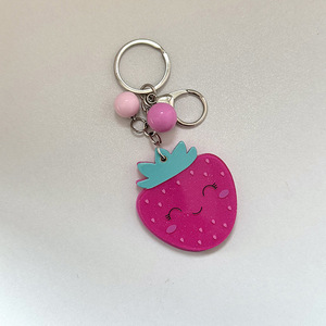 Chaveiro Espelho de Frutas (Melancia/Cereja/Lima), Chaveiro de Espelho Articulado de Acrílico com Desenho Animado, Pingente <span class=keywords><strong>Kawaii</strong></span> para Mochila, Bolsa e Chaves de Carro - Product Image 6