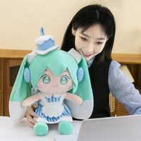En gros, Peluche brodée Hatsune Miku, personnage d'anime mignon, style Kawaii, en peluche, collectionnable, en forme de gâteau, personnalisée, motif 'Anime Girl's Heart', avec rembourrage PP