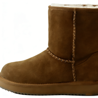 Bottes d'hiver en fourrure pour femmes, chaussures douces avec semelle épaisse, vente directe d'usine, bottes en cuir décontractées pour femmes, OEM/ODM