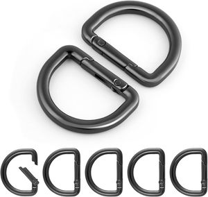 Clips de mosquetón metálicos con anillo en D de resorte de 1 pulgada para bolso, gancho para correa, llavero, soporte para llavero, cierre para placa de identificación de perro, llavero de paracord - Product Image 1