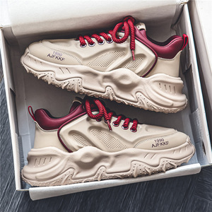 Zapatillas Blancas Casuales de Verano para Hombre, Estilo Moderno con Suela Gruesa, Ligeras y Versátiles para Deportes y Correr - Product Image 4