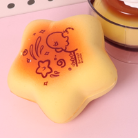 Jouet anti-stress personnalisé en forme de pain de dessin animé, imprimé en sérigraphie, doux, sensoriel, pour la décoration de bureau, cadeau