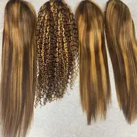 Peruca cabelo humano sem cola, peruca cheia de renda frontal ombre, cabelo humano, pré selecionado, cutícula alinhada, cor frontal