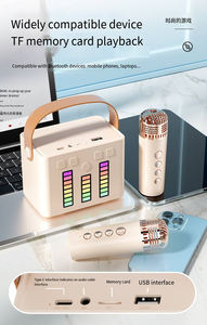 Karaoke Máquina para Crianças e Adultos <span class=keywords><strong>Mini</strong></span> <span class=keywords><strong>Speaker</strong></span> Portátil Bluetooth com <span class=keywords><strong>2</strong></span> Microfone Sem Fio Festa Em Casa Cantar/presente de natal - Product Image 6