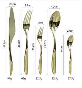Elegante Set di stoviglie in acciaio inossidabile 304 forchetta forchetta forgiato di alta qualità cucina occidentale di lusso per ristoranti di casa/hotel - Product Image 6