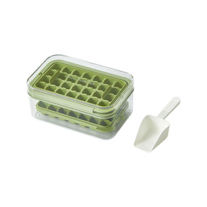 Moule à glaçons carré à pression pour usage domestique avec pelle, facile à démouler, congélation rapide, stockage - Product Image 1