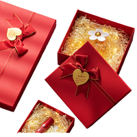 Coffret cadeau de thé main dans la main papillon rouge de qualité supérieure Advanced Sense Festive Heaven Earth Cover Made Durable Paperboard Top Tea