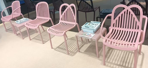 Red Green Grey Plastic Modern Design <b>Stackable</b> Restaurant <b>Dining</b> <b>Chair</b> Armrest Modular Seating Solution Outdoor GDRS Brand China - Product Image 6