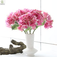 Bunga Hortensia Buatan Berkualitas Tinggi dengan Cetakan 3D, Warna Gradasi, untuk Dekorasi Meja Hotel dan Pernikahan