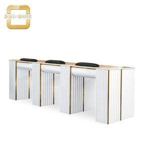 <span class=keywords><strong>Porte</strong></span>-revues avec un élégant plateau en marbre pour meubles de spa et fournisseur table à ongles triple de la station à ongles d'aération - Product Image 6