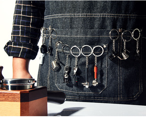 Cà phê phụ kiện Keyring Móc Chìa Khóa Keyring DIY cà phê cup mini Kim Loại cà phê Mug portafilter giả mạo Keychain - Product Image 3